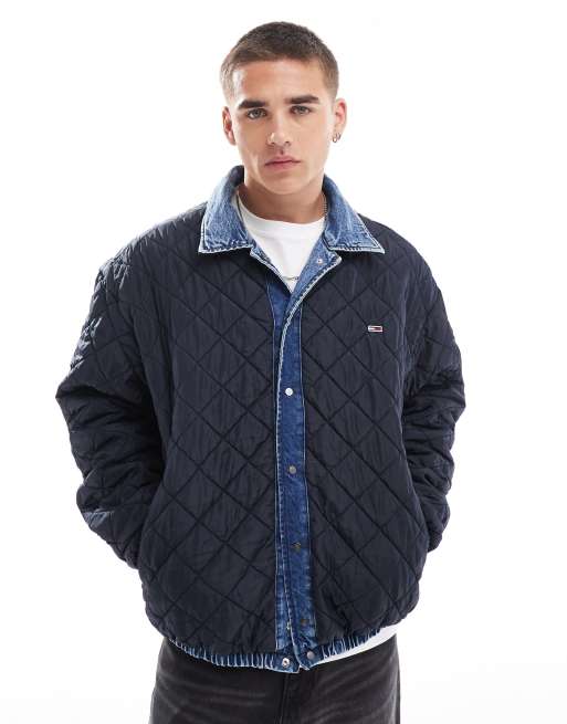 Tommy Jeans – Vändbar coach-jacka i denim med mellanljus tvätt, 2 av 4