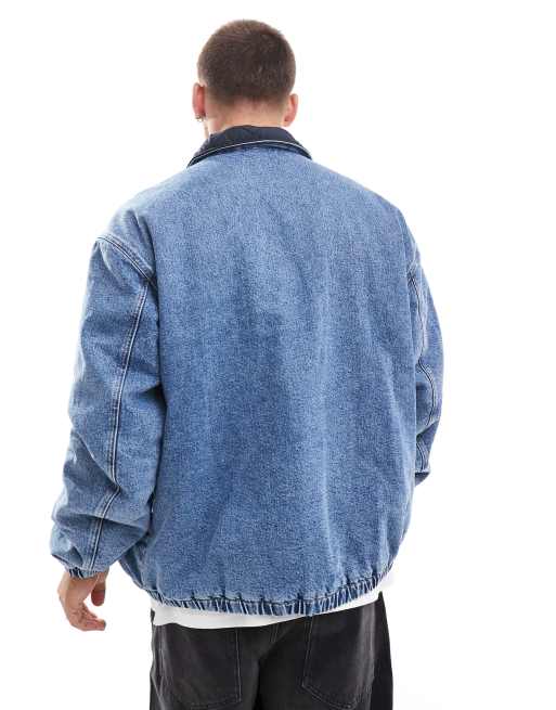Tommy Jeans – Vändbar coach-jacka i denim med mellanljus tvätt, 4 av 4