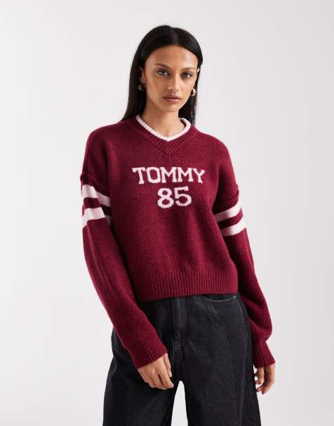 Tommy Jeans - Varsity 85 - Bordeaux striktrøje - view 1