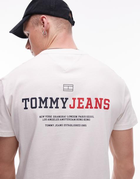 Tommy Jeans varsity backprint graphic t-shirt in off white - view 1