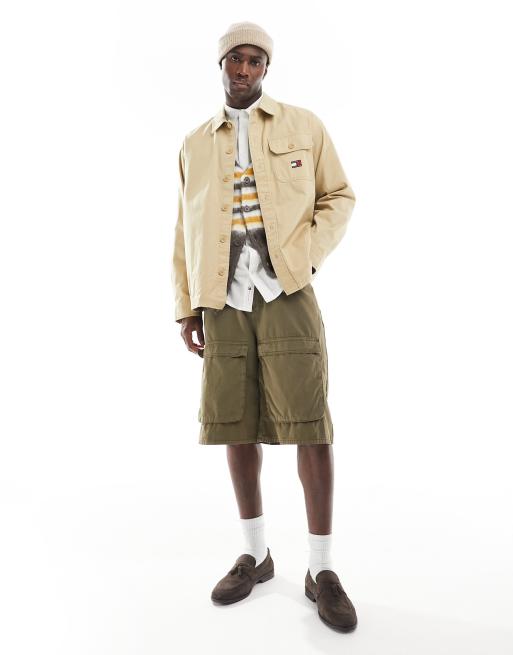 Tommy Jeans - Varsity Hero - Camicia giacca color sabbia