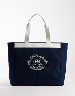 Tommy Jeans Tommy Jeans varsity sport tote bag in navy