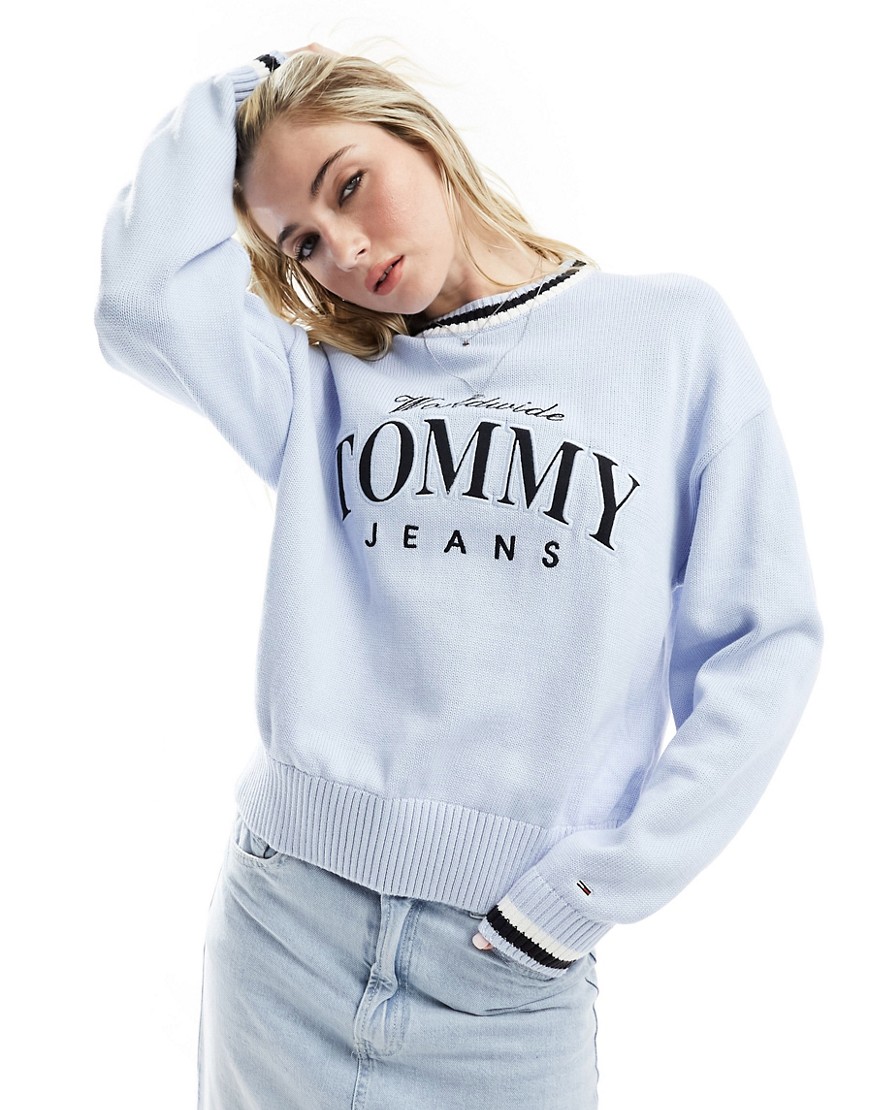 Tommy Jeans varsity sweater in blue