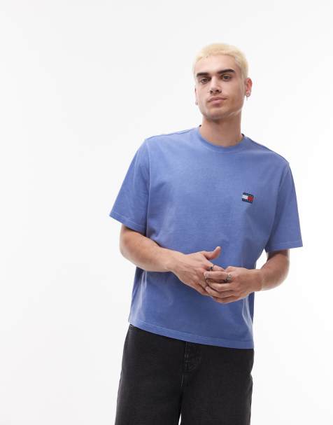 Tommy Jeans - Vasket blå oversized T-shirt i 90'er-stil - view 1