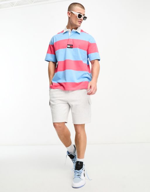 tommy jeans vertical stripe polo shirt