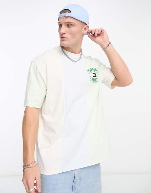 Tommy Jeans vertical block stripe t-shirt in multi
