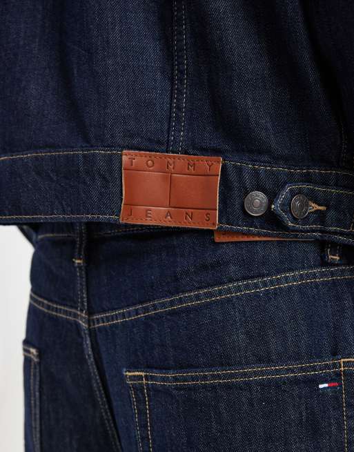 Tommy Jeans - Veste camionneur d'ensemble coupe décontractée - Bleu foncé délavé, 4 de 5