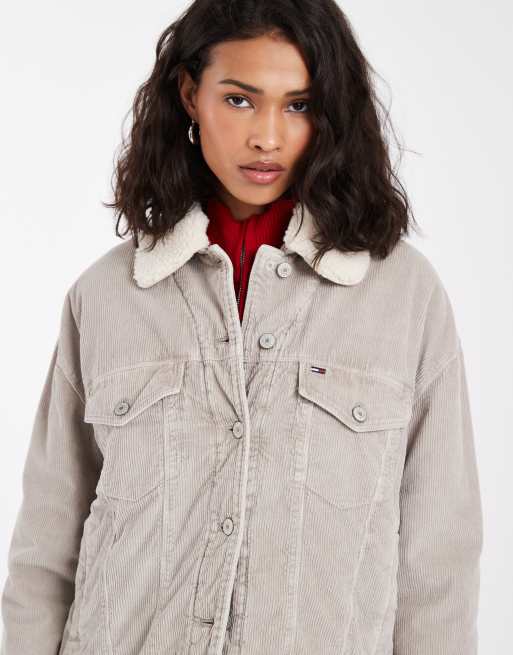 Tommy Jeans - Veste camionneur en velours côtelé - Gris, 2 de 4