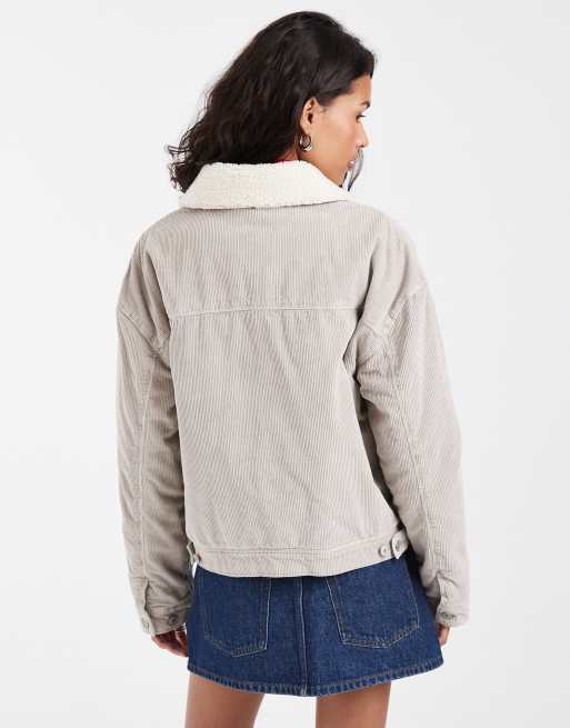 Tommy Jeans - Veste camionneur en velours côtelé - Gris, 4 de 4