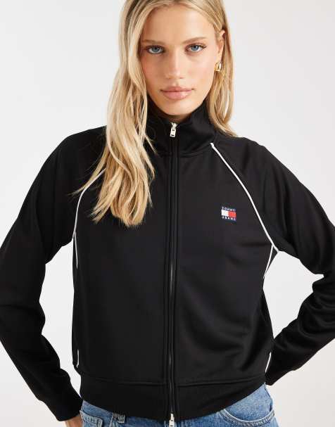 Tommy Jeans - Veste de survêtement style sport avec écusson - Noir - view 1