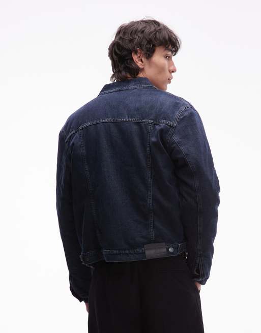 Tommy Jeans - Veste en jean avec doublure duveteuse - Bleu noir délavé, 3 de 5
