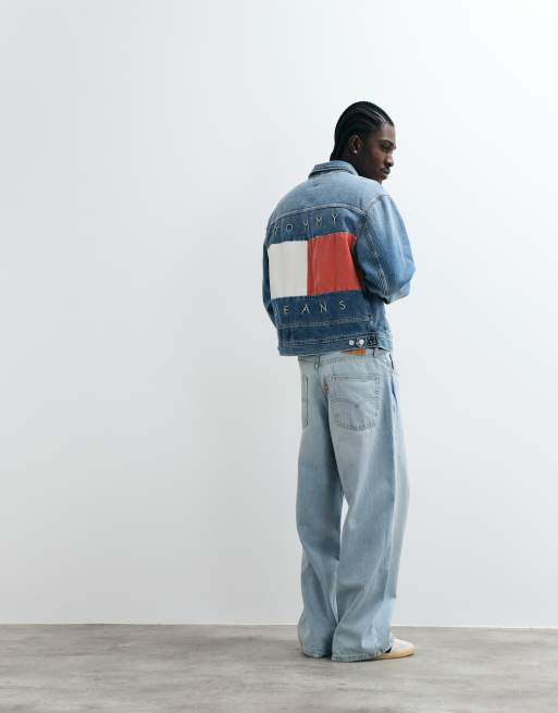 Tommy Jeans veste en jean trucker archive délavage moyen, 4 de 6