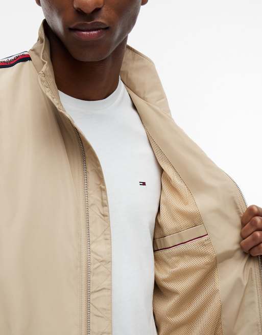 Tommy Jeans veste zippée à bandes rayées beige, 3 de 7