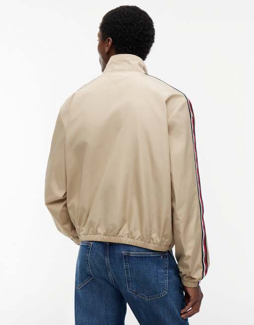 Tommy Jeans veste zippée à bandes rayées beige, 5 de 7