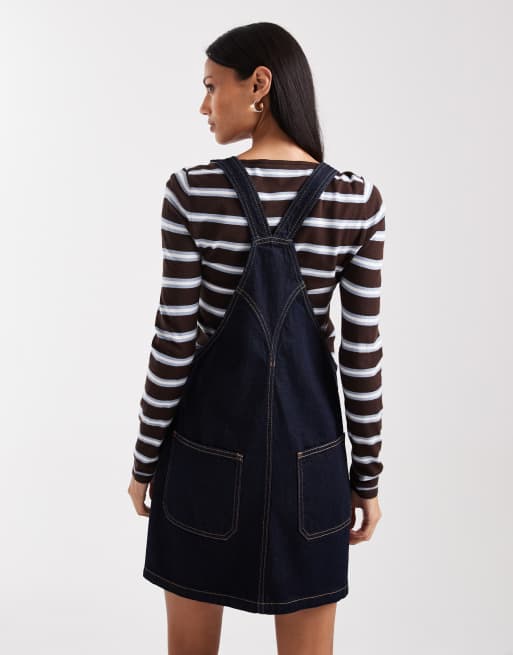 Tommy Jeans - Vestito stile salopette lavaggio indaco, 3 di 4