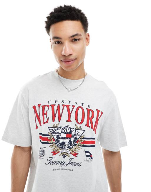 Tommy Jeans - Vintage Explorer - Oversized T-shirt in grijs