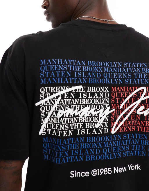 Tommy Jeans vintage graphic back print t-shirt in black, 2 of 4