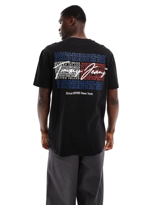 Tommy Jeans vintage graphic back print t-shirt in black, 4 of 4