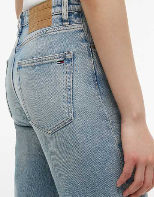 Tommy Jeans Vintage high rise slim straight jeans in light blue, 3 of 6