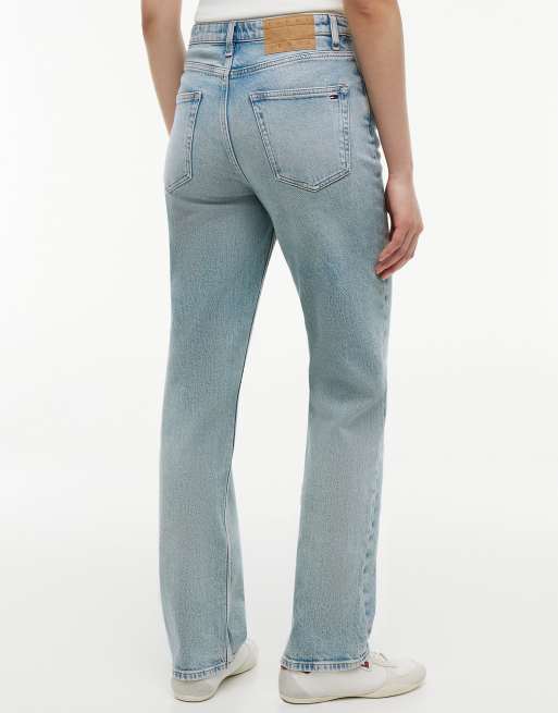 Tommy Jeans Vintage high rise slim straight jeans in light blue, 4 of 6