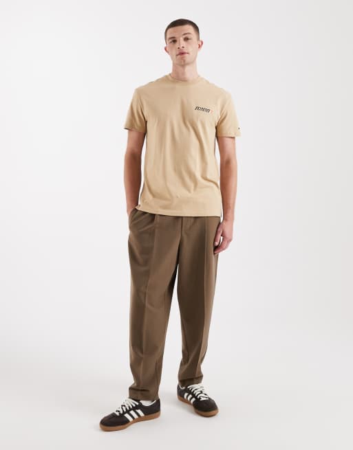 Tommy Jeans - Vintage-look T-shirt in beige, 2 van 5