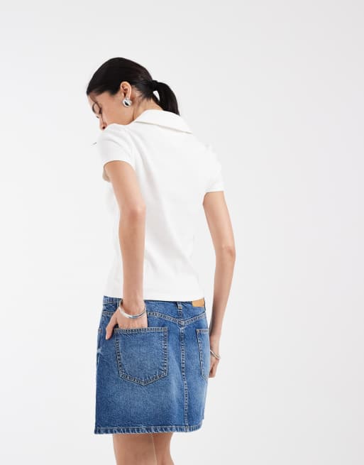 Tommy Jeans – Vit pikétröja med stjärnlogga, 4 av 4