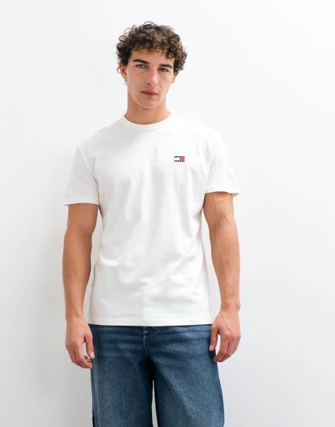 Tommy Jeans – Vit t-shirt i regular fit med logga - view 1