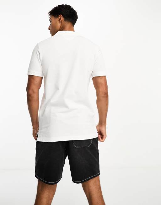 Tommy Jeans – Vit T-shirt med korta ärmar, smal passform och knappsprund, 2 av 4