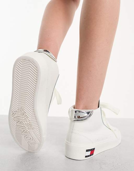 Tommy jeans hot sale wedge trainers