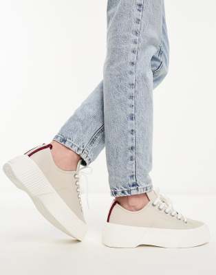 Tommy jeans canvas store logo flatform trainers