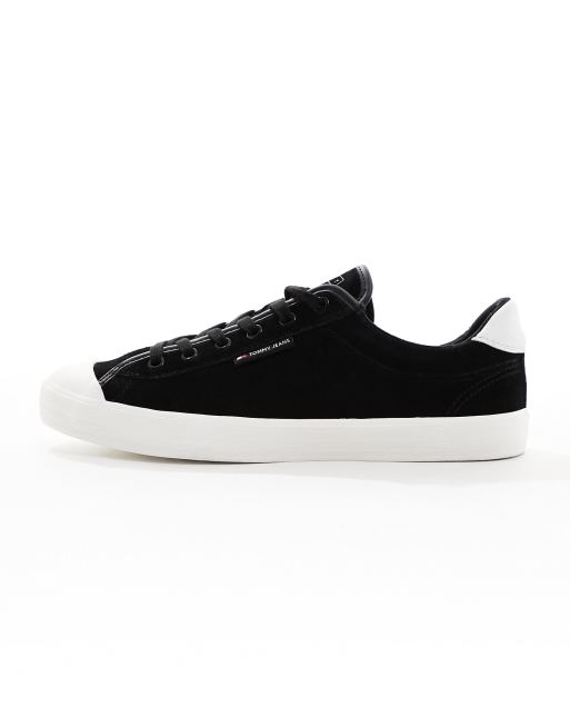 Tommy Jeans vulcanized suede sneakers in black, 5 of 5