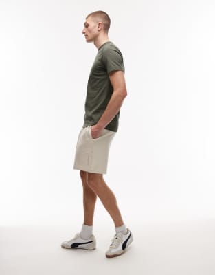 Tommy Jeans Tommy Jeans waffle beach shorts in beige-Neutral