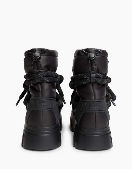 Tommy Jeans Warm lined platform snow boots in black, 4 of 7