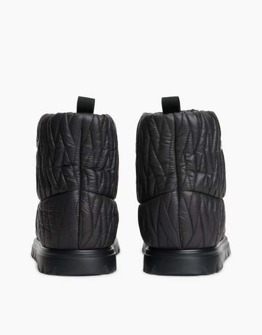 Tommy Jeans Warm lined quilted snow boots in black, 4 of 7