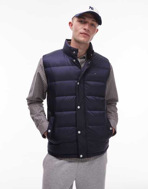 Tommy Jeans Water repellent padded down slim gilet in black - view 1