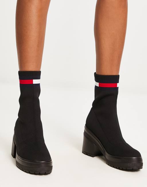 Tommy hilfiger knitted sales sock boots