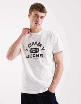Weißes T-Shirt mit Gym-Logo Weiß 46