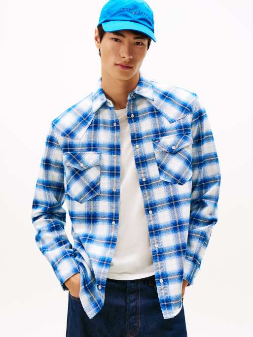 Tommy Jeans – Western-Hemd aus mehrfarbigem Flanell mit regulärer Passform