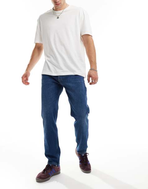 Tommy Jeans – Whiskered – Schmal zulaufende Dad-Jeans in Blau mit normalem Schnitt - view 1