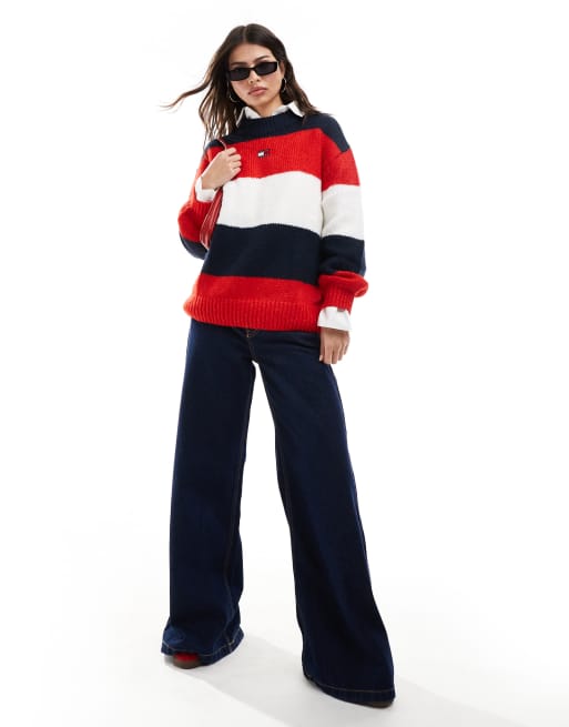 Tommy Jeans – Wielokolorowy sweter z blokami kolorów, 4 z 4