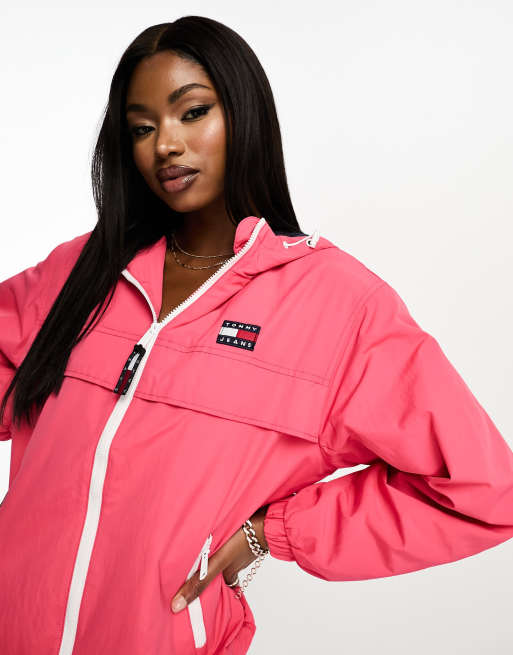 Tommy hilfiger pink deals windbreaker