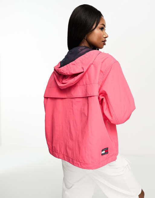 Pink tommy hilfiger on sale windbreaker