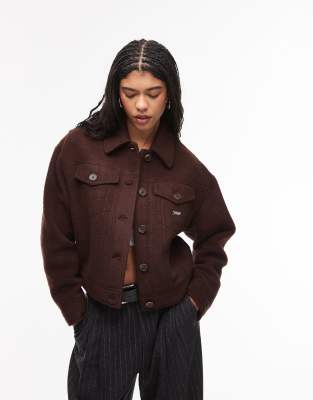 Tommy Jeans Wool Trucker Jacket In White