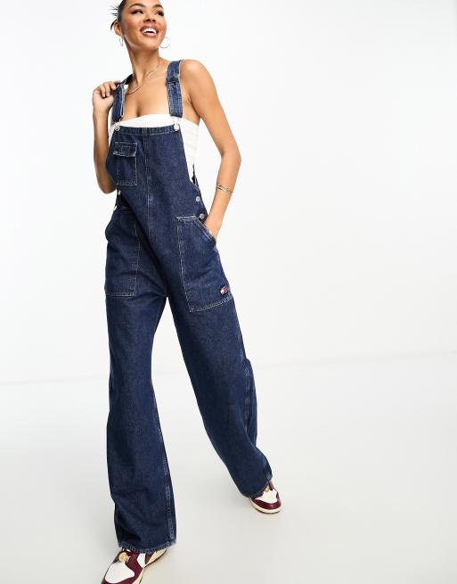 Pimkie denim wide leg dungarees in blue wash