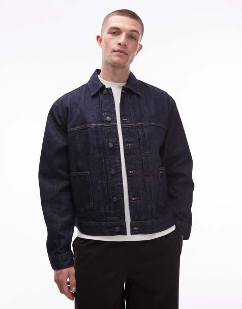 Tommy Jeans - Workwear - Selvedge denim jack in donkere indigo wassing - view 1