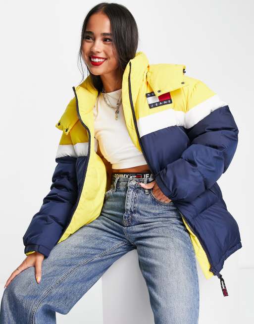 Topshop + Sno Hooded Puffer Ski Jacket In Green