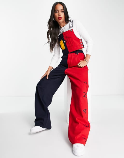 Tommy Jeans x ASOS exclusive – Blockfärgade snickarjeans av bomull, del av set
