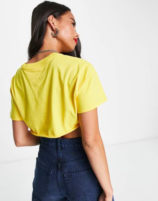 Tommy jeans 2024 yellow shirt