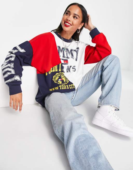 Tommy Jeans x ASOS exclusive collab splice logo sweatshirt in