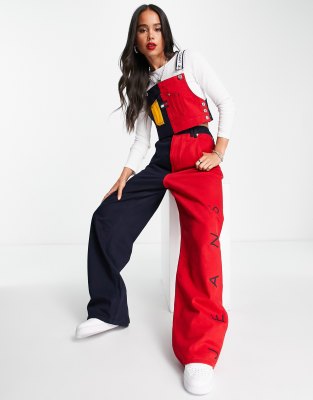 Tommy Jeans X Asos Exclusive Cotton Carpenter Jeans In Color Block - Part Of A Set-multi In Multi